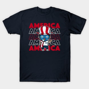 US Soccer Fan // Kawaii Cute American Soccer Supporter T-Shirt